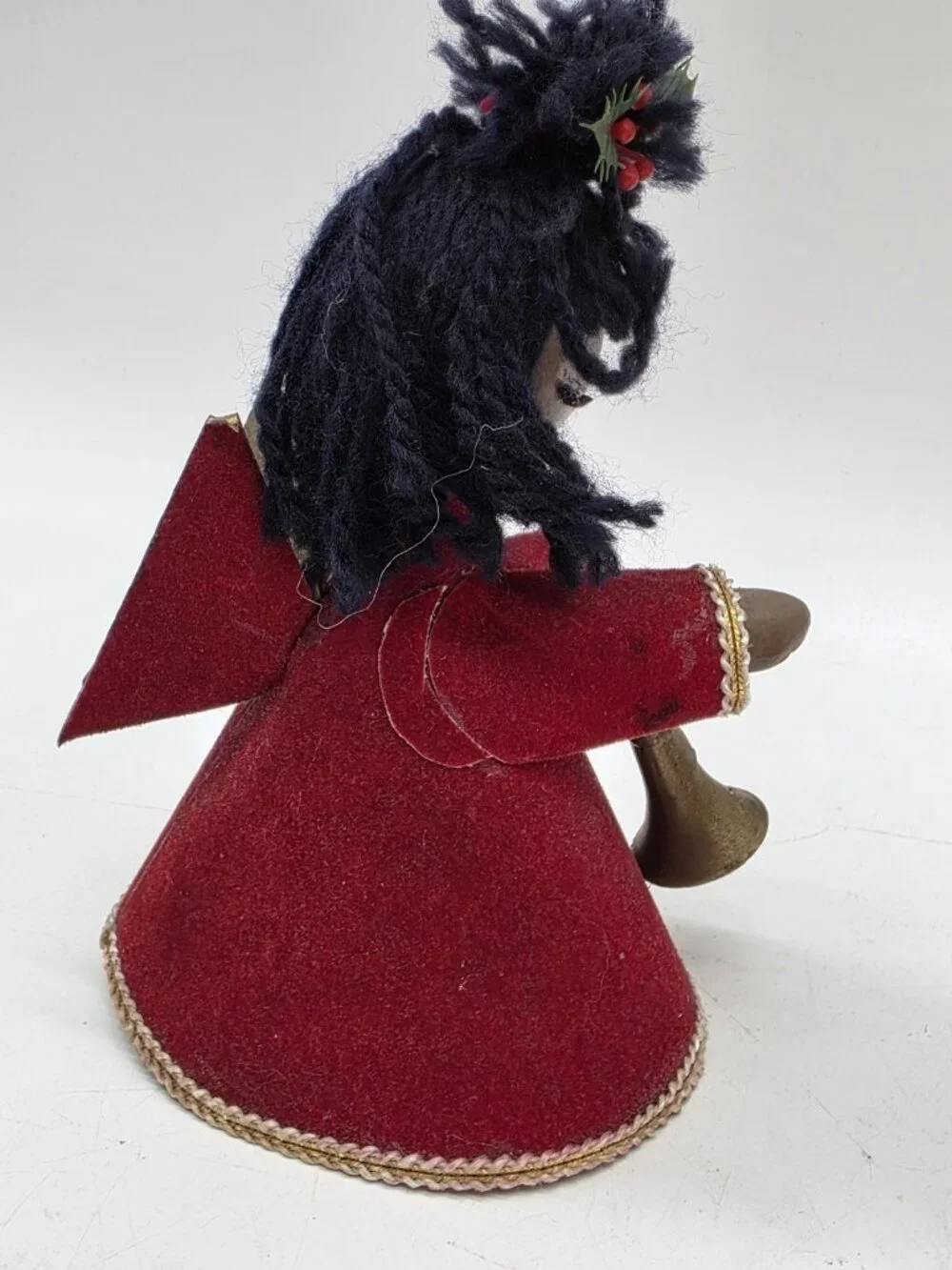 Vintage 1960s Angel Pair MCM Kitschy Christmas Decor Cone Body Handmade Holiday